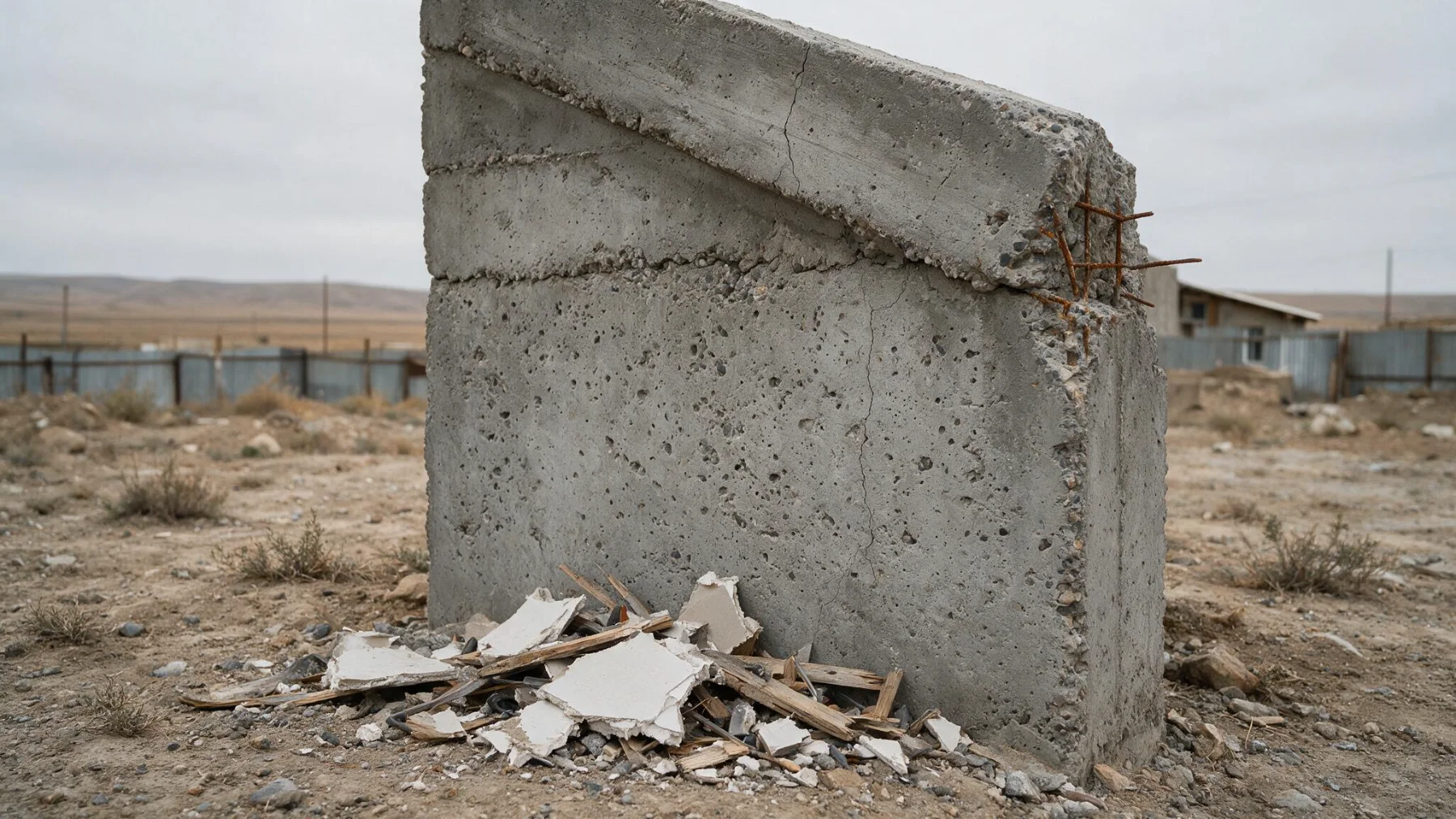 Sifatsiz beton: kovaklar, sovuq chok va yoriq